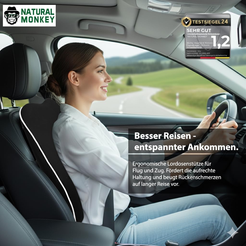 ergonomisches Rückenkissen H2 Memory Foam – bis 150 kg – atmungsaktiv & hautfreundlich – für Bürostu