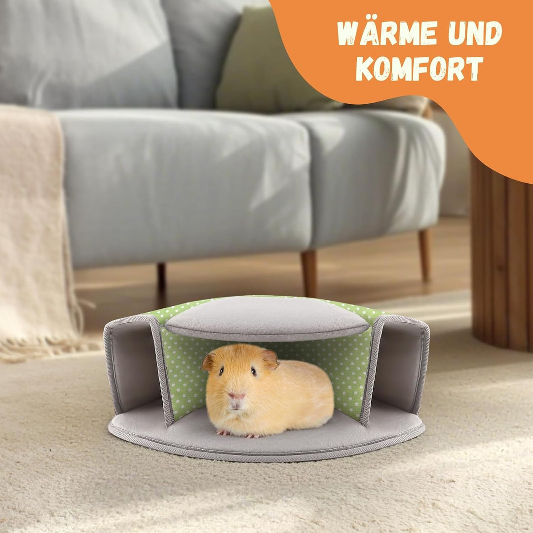 Meerschweinchen Bett, Interaktiver Tunnel, Waschbares Meerschweinchen Zubehoer, Spielzeug für Frettc