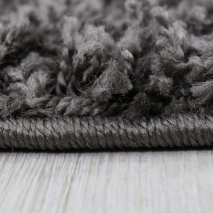 VIMODA Prime Shaggy Teppich Farbe Anthrazit Hochflor Langflor Teppiche Modern, Masse:140x200 cm Rech