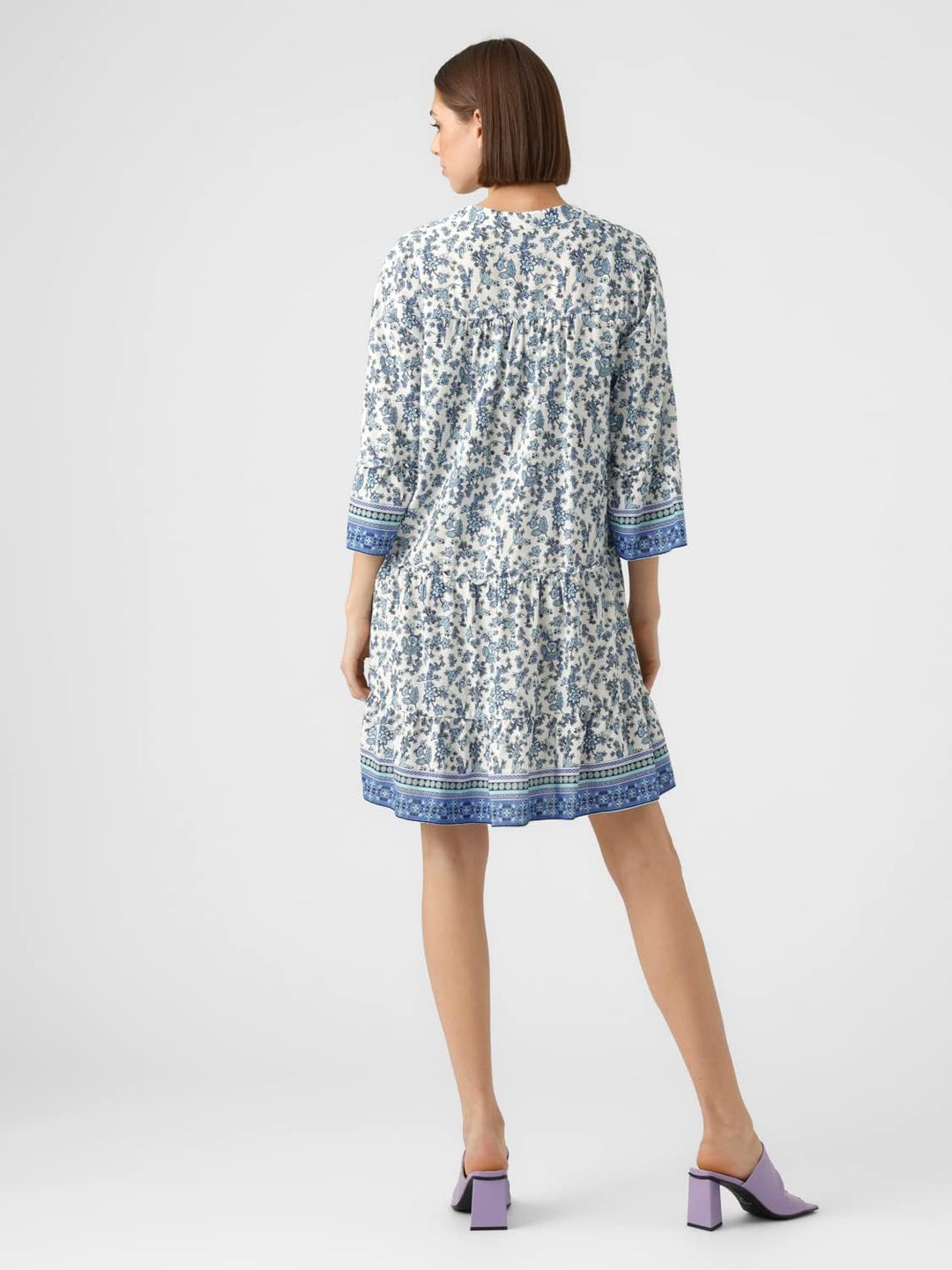 VERO MODA Damen Kleid XS Dazzling Blue/Aop:mira, XS Dazzling Blue/Aop:mira