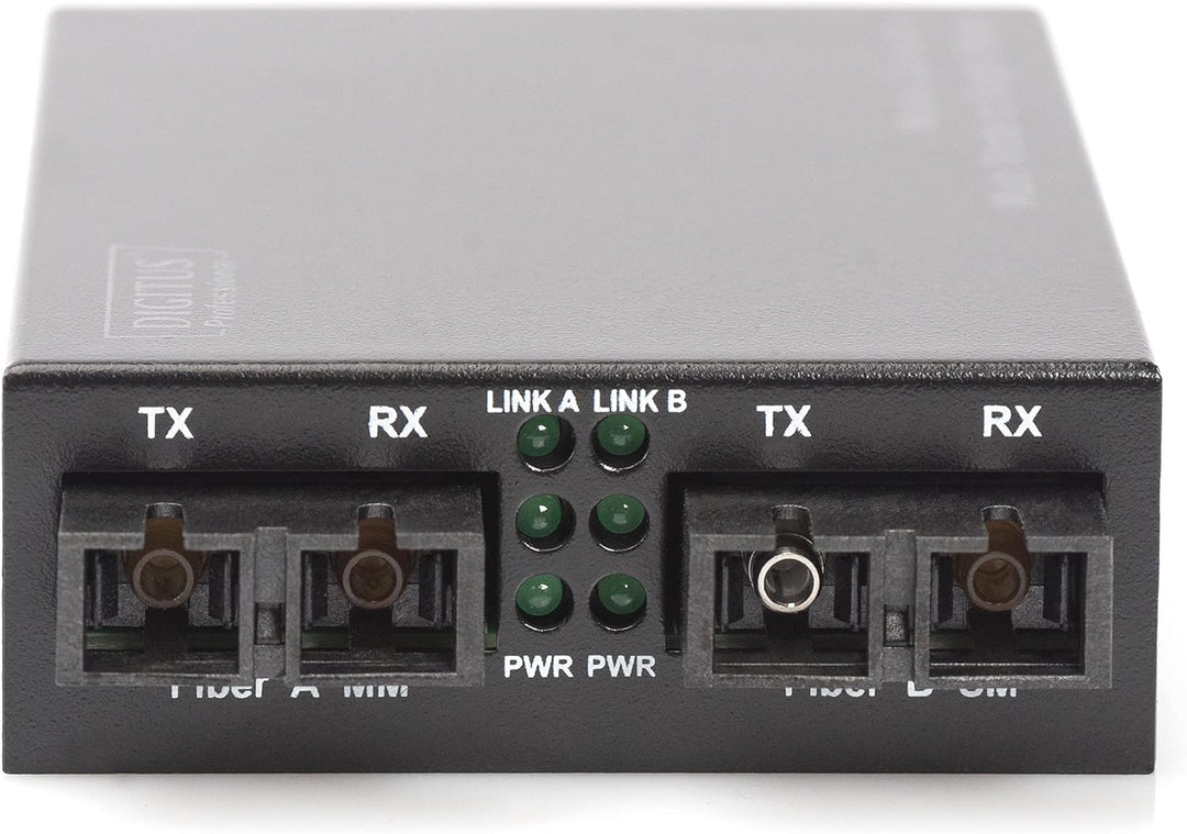 DIGITUS Medienkonverter - Multimode / Singlemode - Fast Ethernet - SC zu SC - 1310nm / 1310nm Wellen