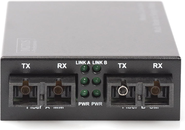 DIGITUS Medienkonverter - Multimode / Singlemode - Fast Ethernet - SC zu SC - 1310nm / 1310nm Wellen