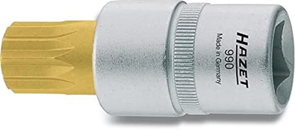 Hazet 990-18 Schraubendreher-Einsatz, s: 18, Innenvierkant 12,5 mm (1/2 Zoll), Innen Vielzahn XZN 18