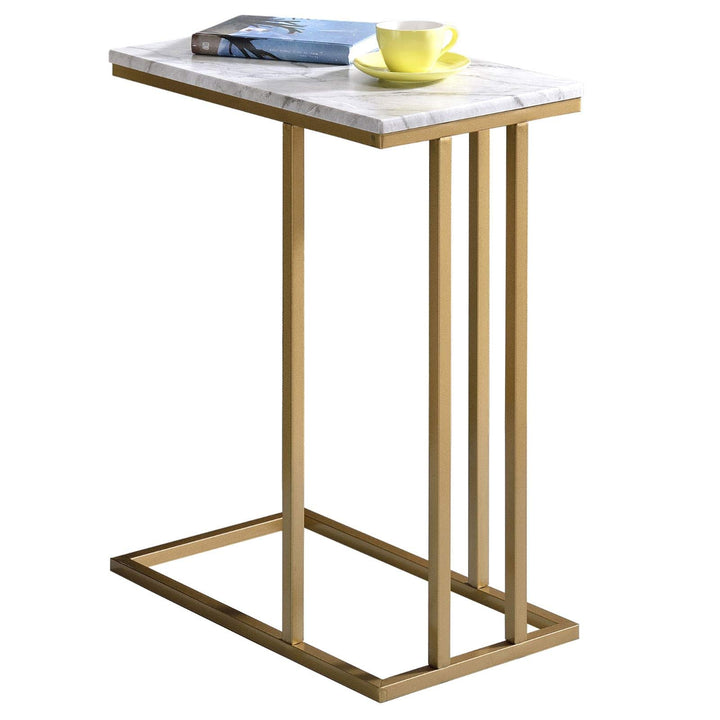 IDIMEX Beistelltisch Carlota, Wohnzimmertisch Couchtisch rechteckig im Retro Stil, Metallgestell in