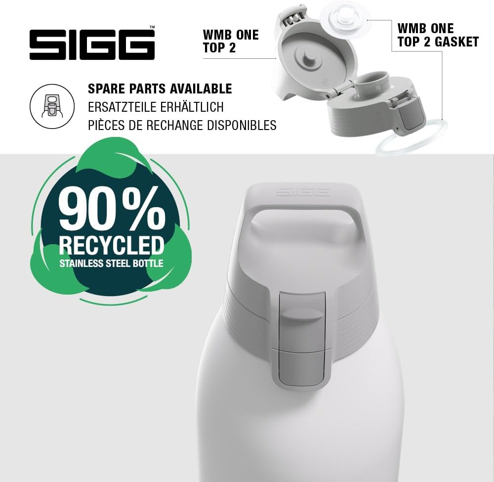 SIGG - Isolierte Trinkflasche - Thermosflasche Shield Therm One White - kohlensäurehaltige Getränke