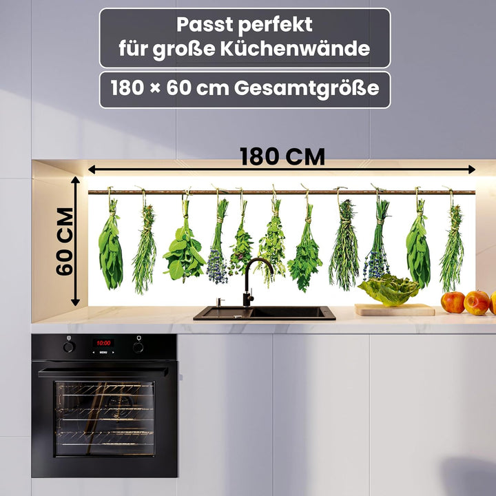 DIMEX Küchenrückwand Folie selbstklebend KRÄUTER | Klebefolie - Dekofolie - Spritzschutz für Küche |