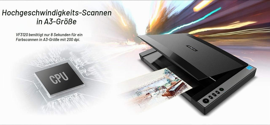 Viisan VF3120, Flachbettscanner Din-A3. Max. Auflösung 1200x1200 DPI. inkl. ViiScan Software für Win