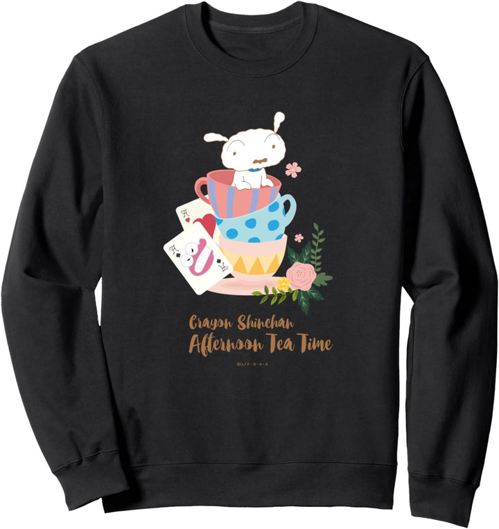 Crayon Shin-chan Shiro's cup tea time Sweatshirt