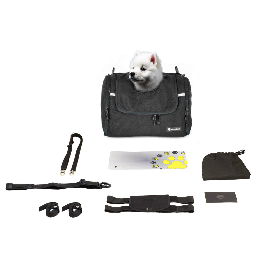 DEEMEED PETBAG Motorradtasche für Hunde und Katzen(2-5 kg), wasserdicht, tragbar, dreifach belüftet,
