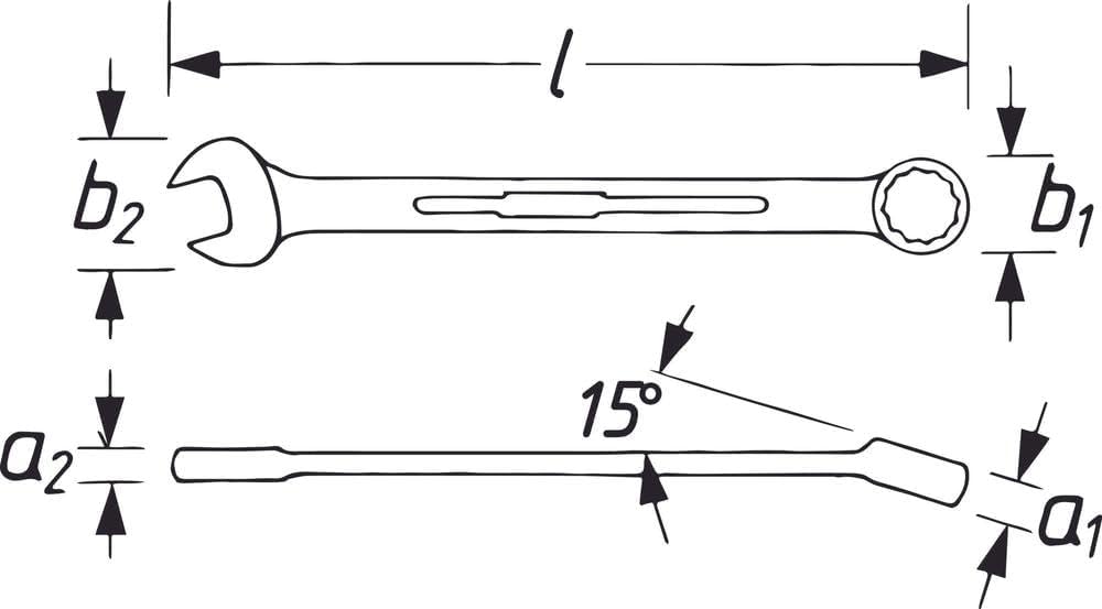 Hazet Ringmaulschlüssel ähnlichDIN3113A extralang 27mm 27 mm (Schlüsselweite), 27 mm (Schlüsselweite