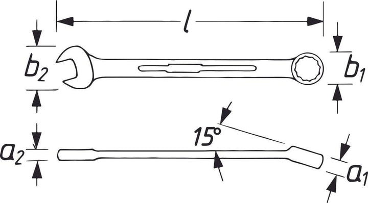 Hazet Ringmaulschlüssel ähnlichDIN3113A extralang 27mm 27 mm (Schlüsselweite), 27 mm (Schlüsselweite