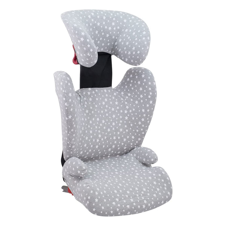JYOKO Kids Bezug kompatibel mit Britax Romer Kidfix, aus Baumwolle (Romer Kidfix, White Star) Romer