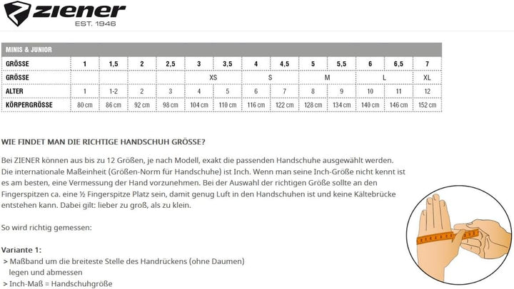 Ziener Kinder LETT AS glove junior Ski-Handschuhe/Wintersport | wasserdicht, atmungsaktiv 7 blau (na