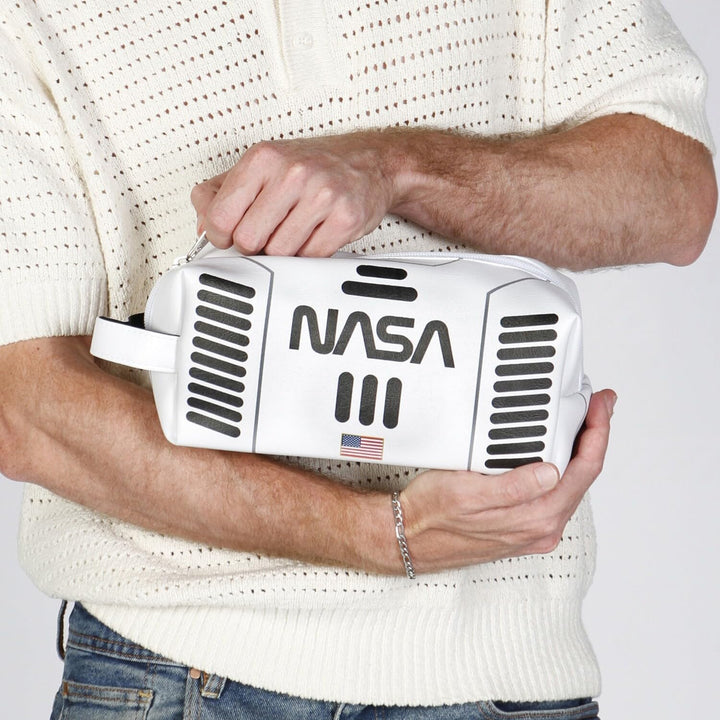 NASA Spaceship-Brick Plus Reise-Kosmetiktasche, Weiss, 25 x 12 cm