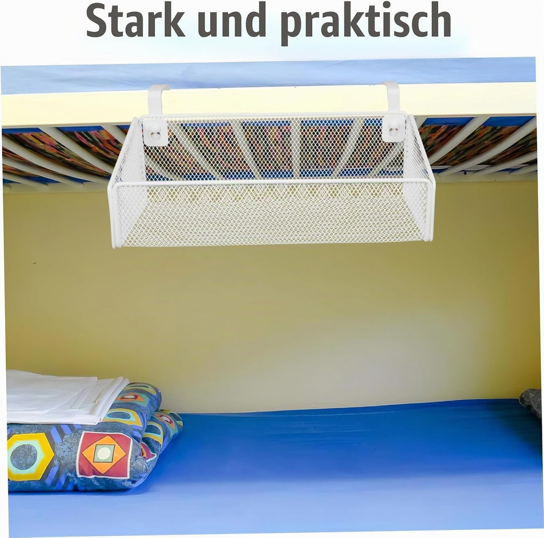 Nachttisch Organizer Drahtkorb Aus Metall Mit Handyhalterung Hängender Aufbewahrungskorb Für Schlafz