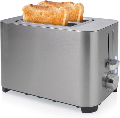 Princess 142400 Steel Toaster 2 - 7 einstellbare Stufen - 850 W 2 Toasts Kurzschlitz, 2 Toasts Kurzs