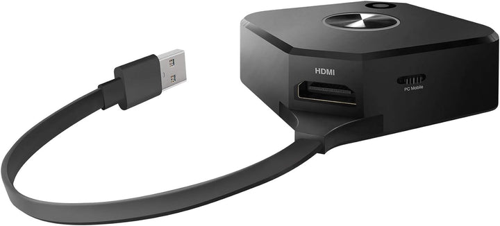 QuattroPod Mini 2K Kabellos Multi Display System für Smartphones (App/AirPlay) und PC/Laptop (Dongle