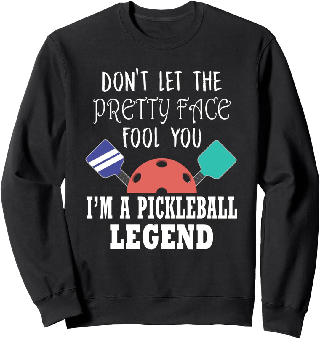 Lustiger Spruch Pickleball Ballsport Netz Sweatshirt
