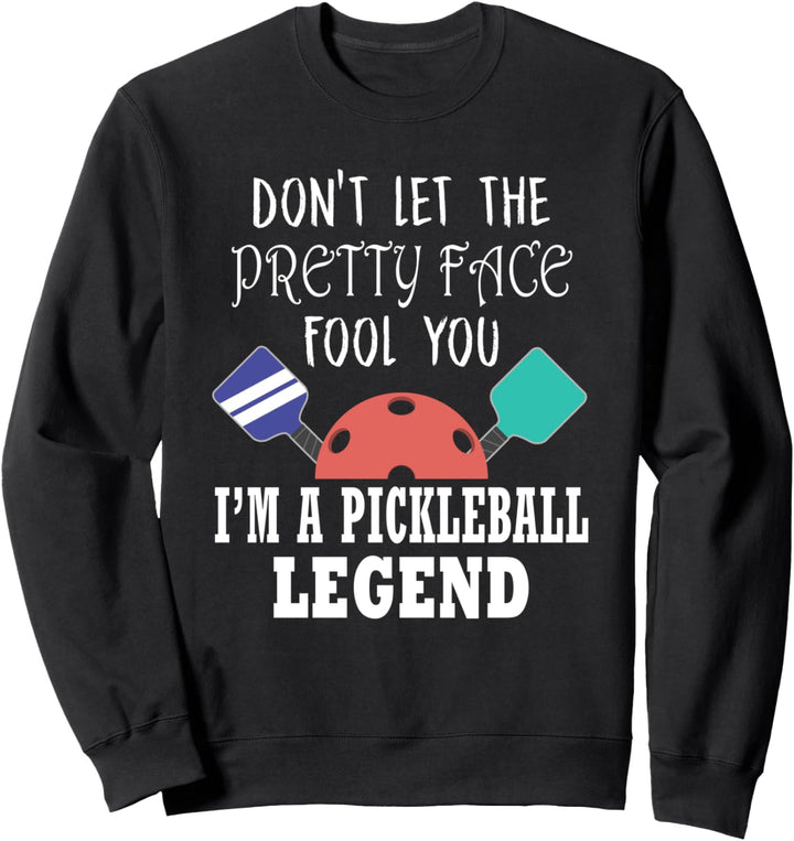 Lustiger Spruch Pickleball Ballsport Netz Sweatshirt
