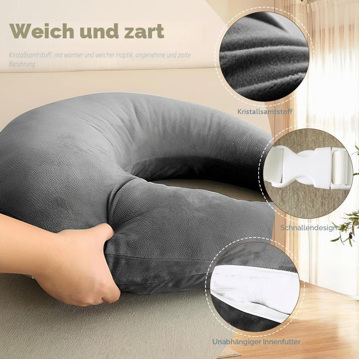 Lesekissen für Gaming, Armlehne Unterstützung Bücherkissen, U-förmiges Lap Kissen Ergonomisches Crea