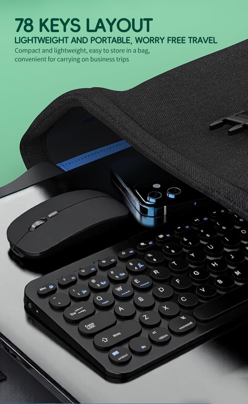 Tastatur Maus Set Kabellos,3 Bluetooth5.0/3.0 Tastatur &amp; 2.4G USB Dual-Modus vier Kanäle,Funktastatu