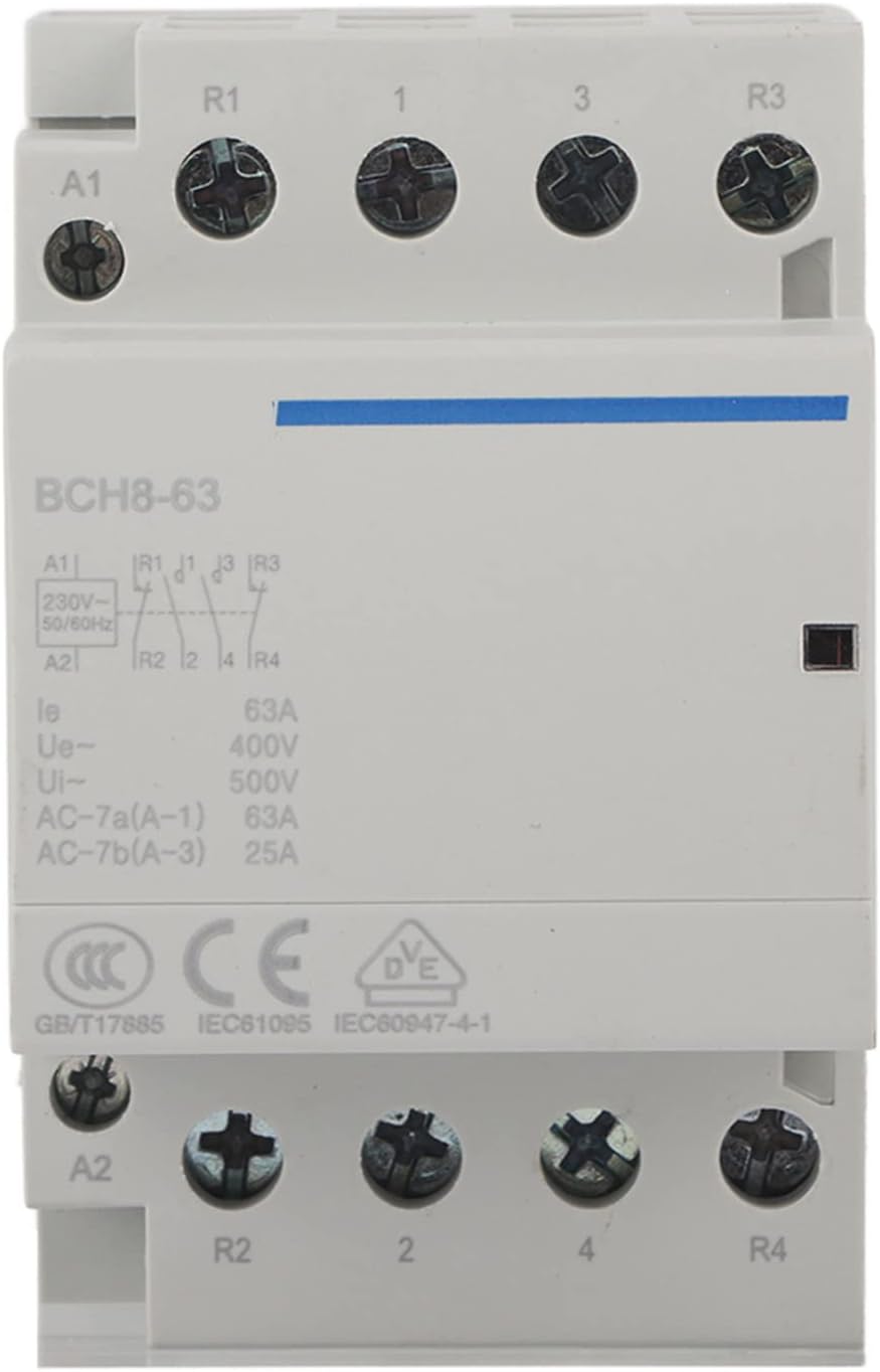 230V AC-Schütz 4P 2NO 2NC 63A 50Hz 60Hz 4-polig Haushalt AC-Schütz AC230V, AC230V