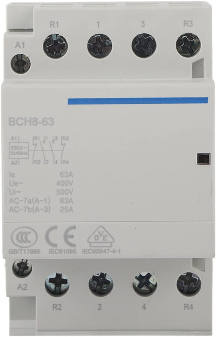 230V AC-Schütz 4P 2NO 2NC 63A 50Hz 60Hz 4-polig Haushalt AC-Schütz AC230V, AC230V
