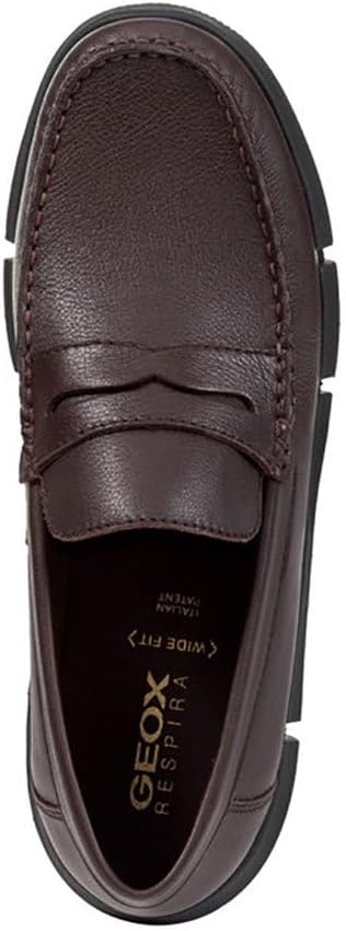 Geox Herren U Adacter M Wide Moccasin, 42 EU Dk Brown