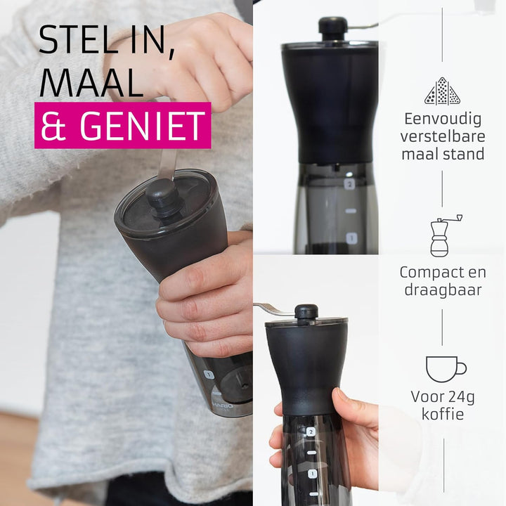 Hario Mini Mühle Slim Plus Schwarz Mini Slim Schwarz