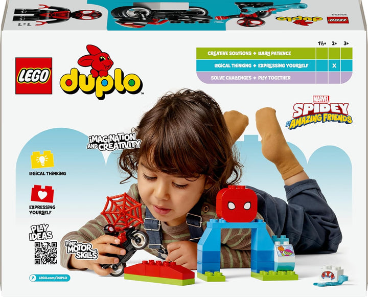 LEGO DUPLO Marvel Spins Motorrad-Abenteuer, Fantasy-Spielset zur TV-Serie Spidey und Seine Super-Fre