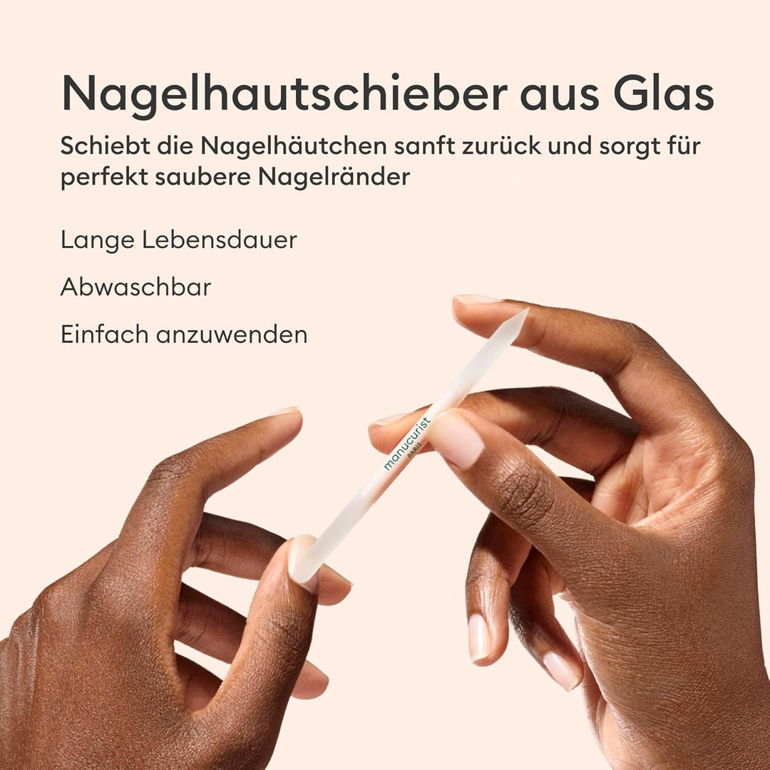 Manucurist Trio Nagelpflege-Set – Exklusive Röhrenbox mit Glasnagelfeile, Polierer und Nagelhautschi