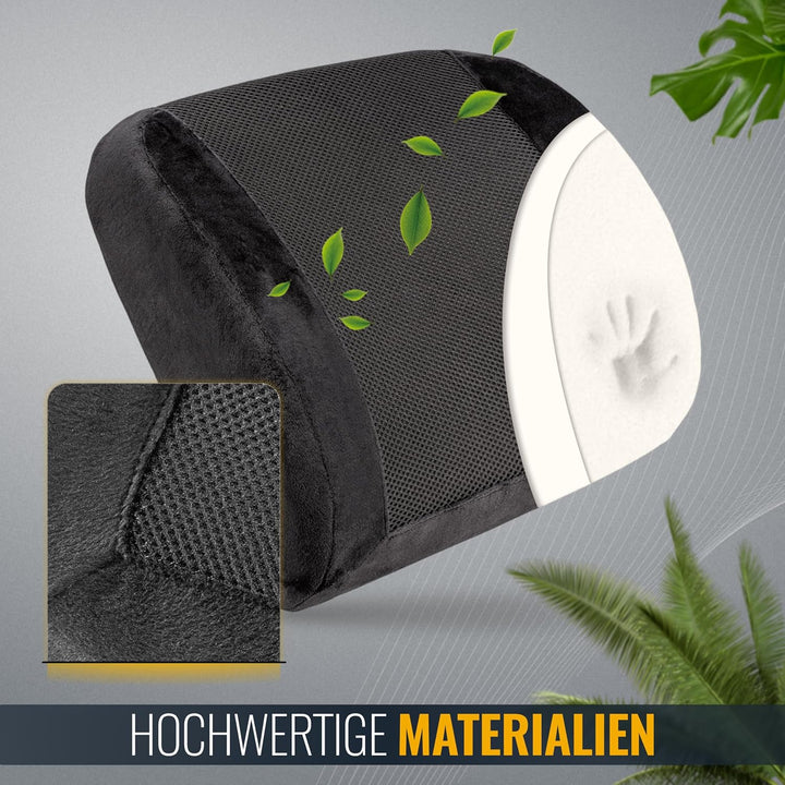 RICOO Ergonomisches Lendenkissen Kissen für den Rücken Lendenwirbelstütze Orthopädisch für Bürostuhl