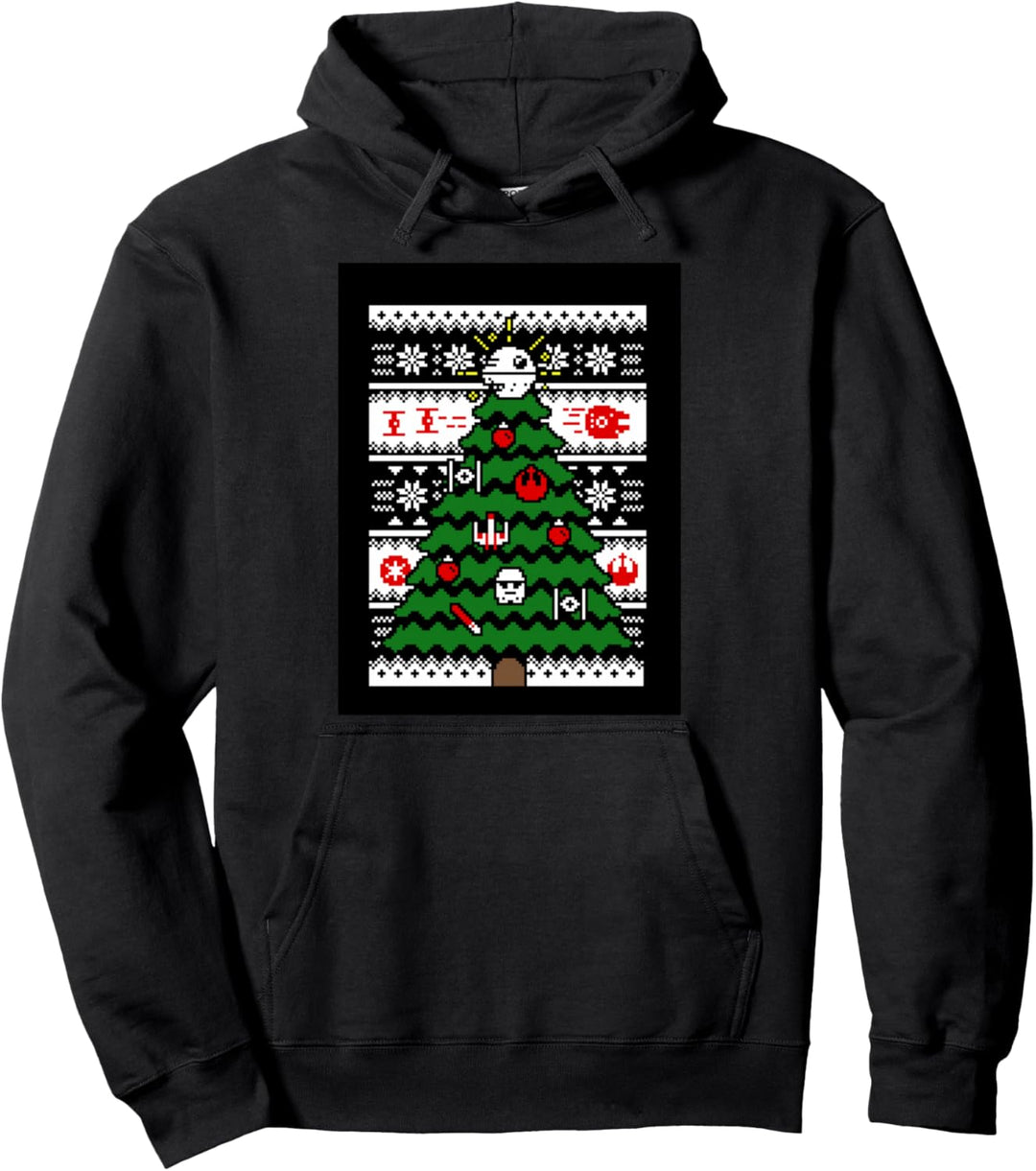 Star Wars Death Star Christmas Tree Ugly Sweater Pullover Hoodie