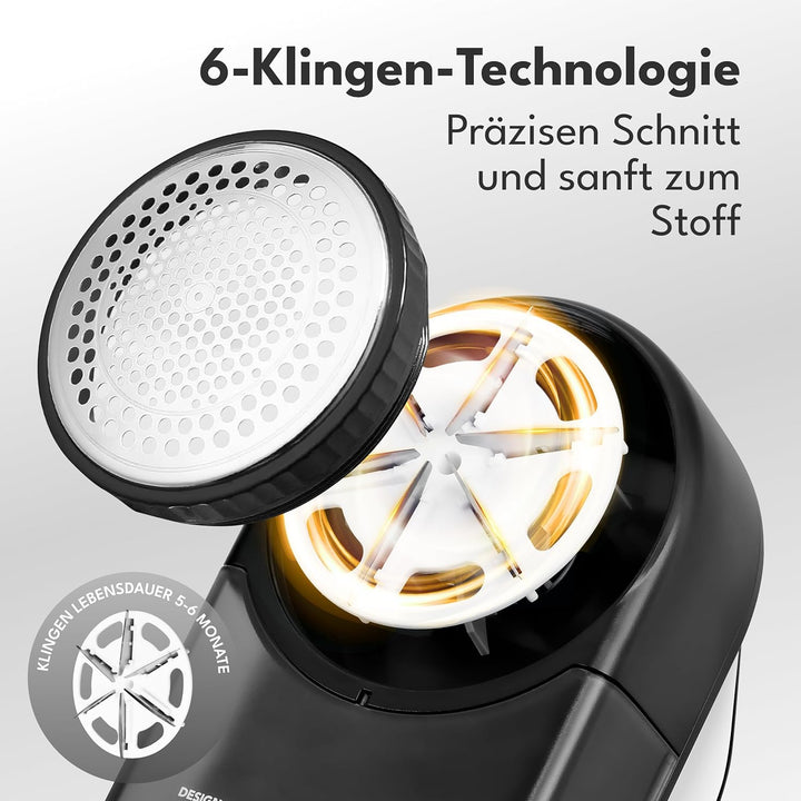 LEBENLANG Fusselrasierer Elektrisch 2000mAh - Inkl. LED Anzeige & Reinigungspinsel I Bis zu 2h Laufz