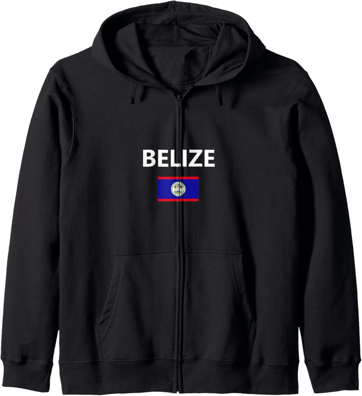 Belize Flagge Land Flag Country Kapuzenjacke