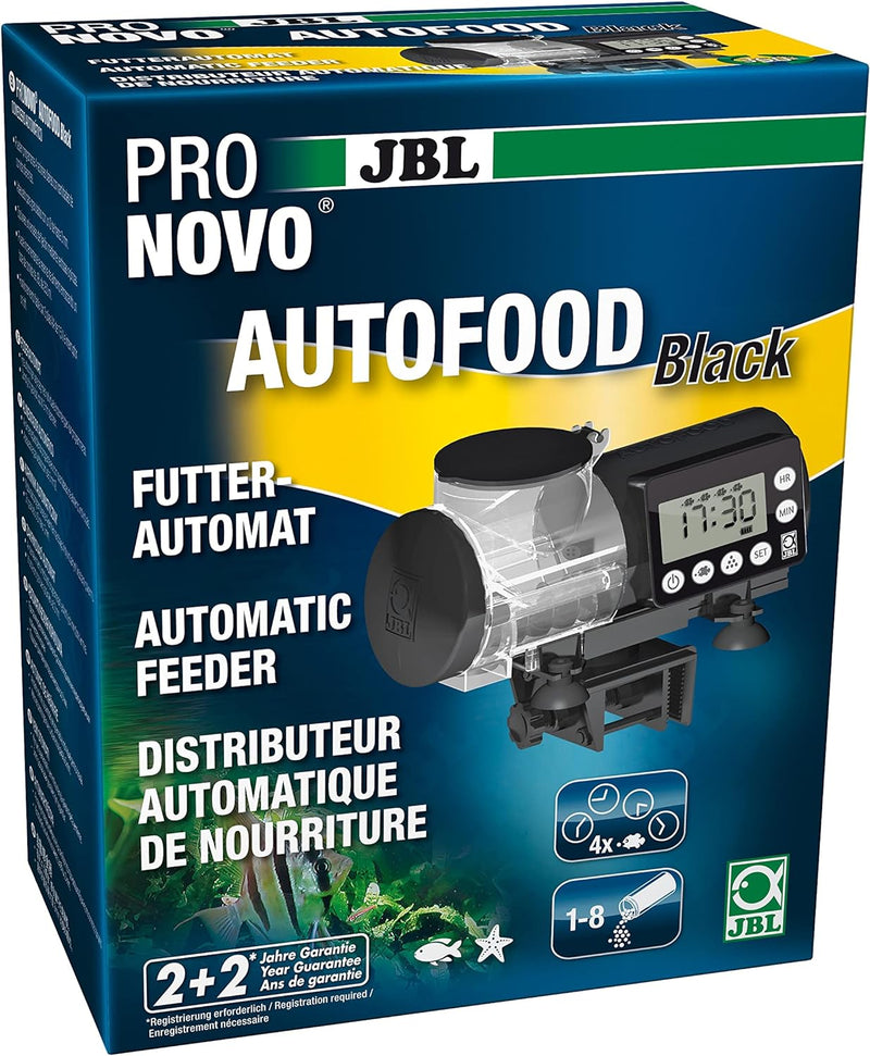 JBL PRONOVO AUTOFOOD, Futterautomat für Aquarium, Fütterung mit Fischfutter-Granulat bis zu 4x tägli