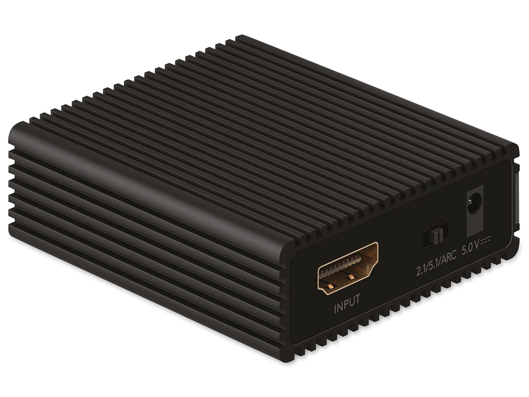 goobay 58477 HDMI Audio Extractor 4K @60 Hz (Ultra HD 2160p) / Hdmi Audio Converter/HDMI zu HDMI/Für