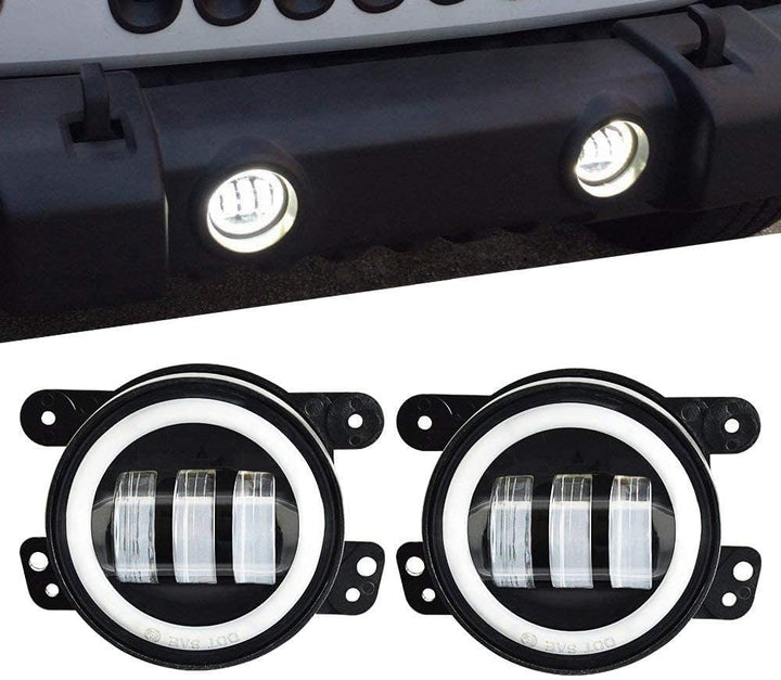 SXMA 4 "Zoll 30 Watt Runde LED 10,2 cm Offroad Frontstossstange Nebelscheinwerfer mit Angel Eye Halo