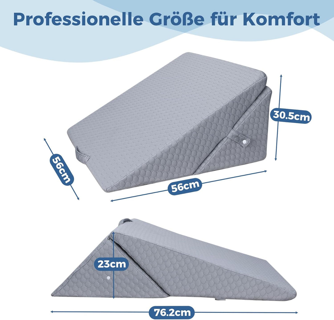 INFANZIA Verstellbares Keilkissen, Hochdichteschaum Lesekissen für Bett und Sofa, Ergonomisches Kopf