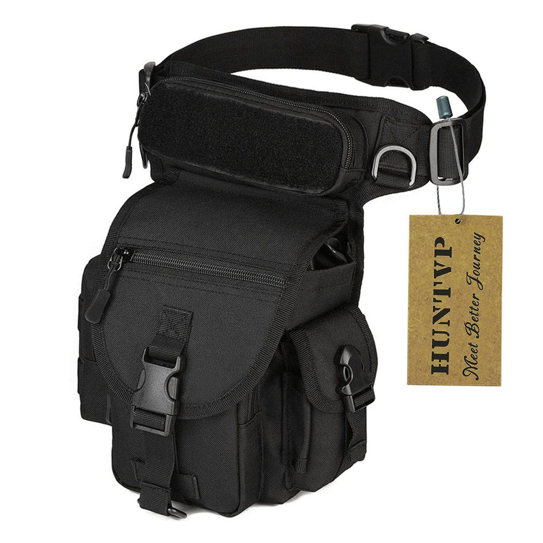 Huntvp Militär Beintasche Motorrad Taktische Oberschenkeltasche MOLLE Hüfttasche Herren Tactical Leg