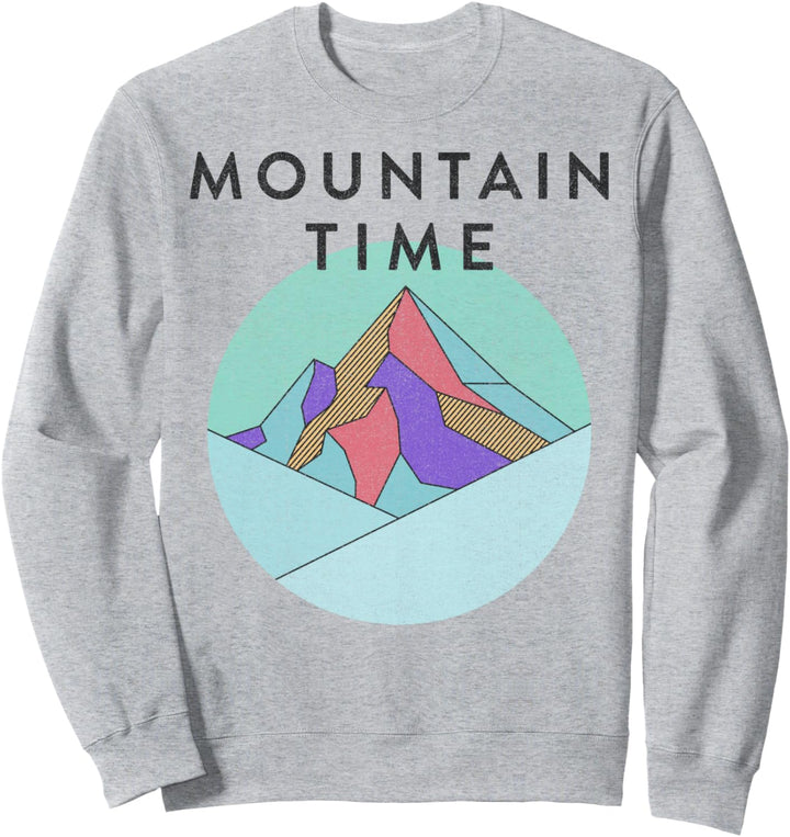 Trendy Mountain Time Circle Sweatshirt