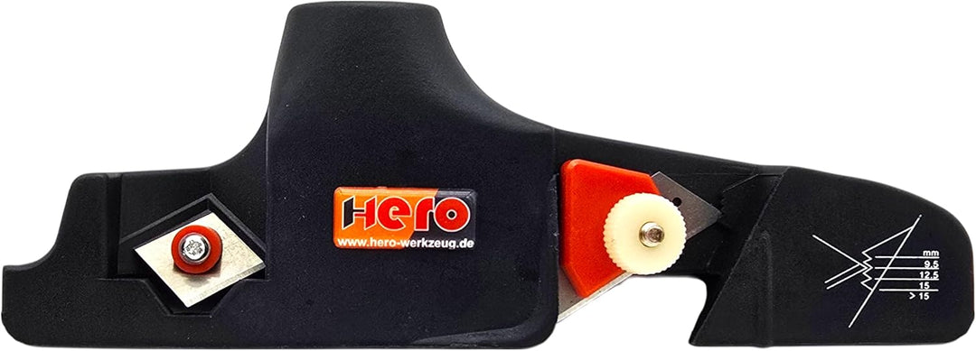 HERO Kantenhobel Rigipshobel Handhobel Fasenhobel 2 justierbare Klingen Plattenhobel Blockhobel Sims
