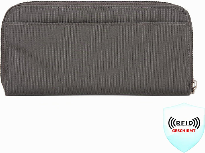 Travelon RFID-blockierende Geldbörse mit einem Reissverschluss, Geldbörse mit RFID-blockierendem Rei