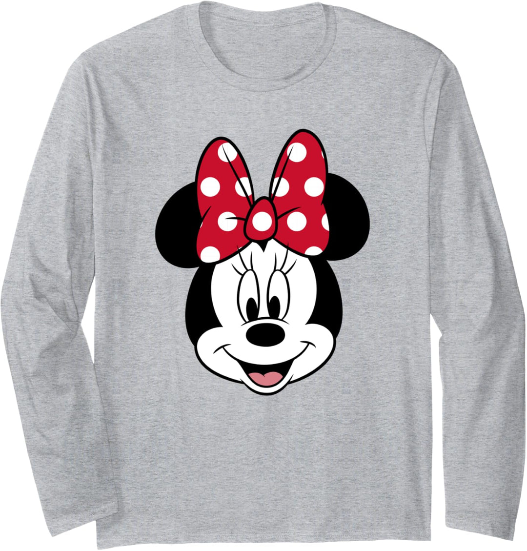 Disney Minnie Mouse Pretty Face Classic Logo Langarmshirt