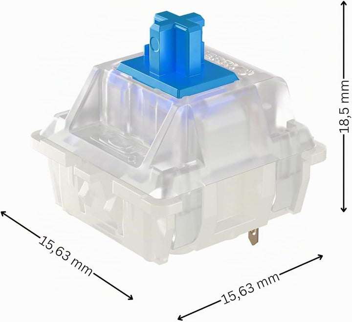 CHERRY MX RGB Blue Switch Kit, 23 Mechanische Tastatur-Schalter, für DIY, Hot Swap oder Gaming-Keybo