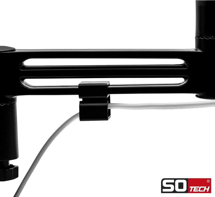 SOTECH TV Wandhalterung WH-02-43 1-armig mit Kabelmanagement | Ausschwenkbare, drehbare, neigbare TV