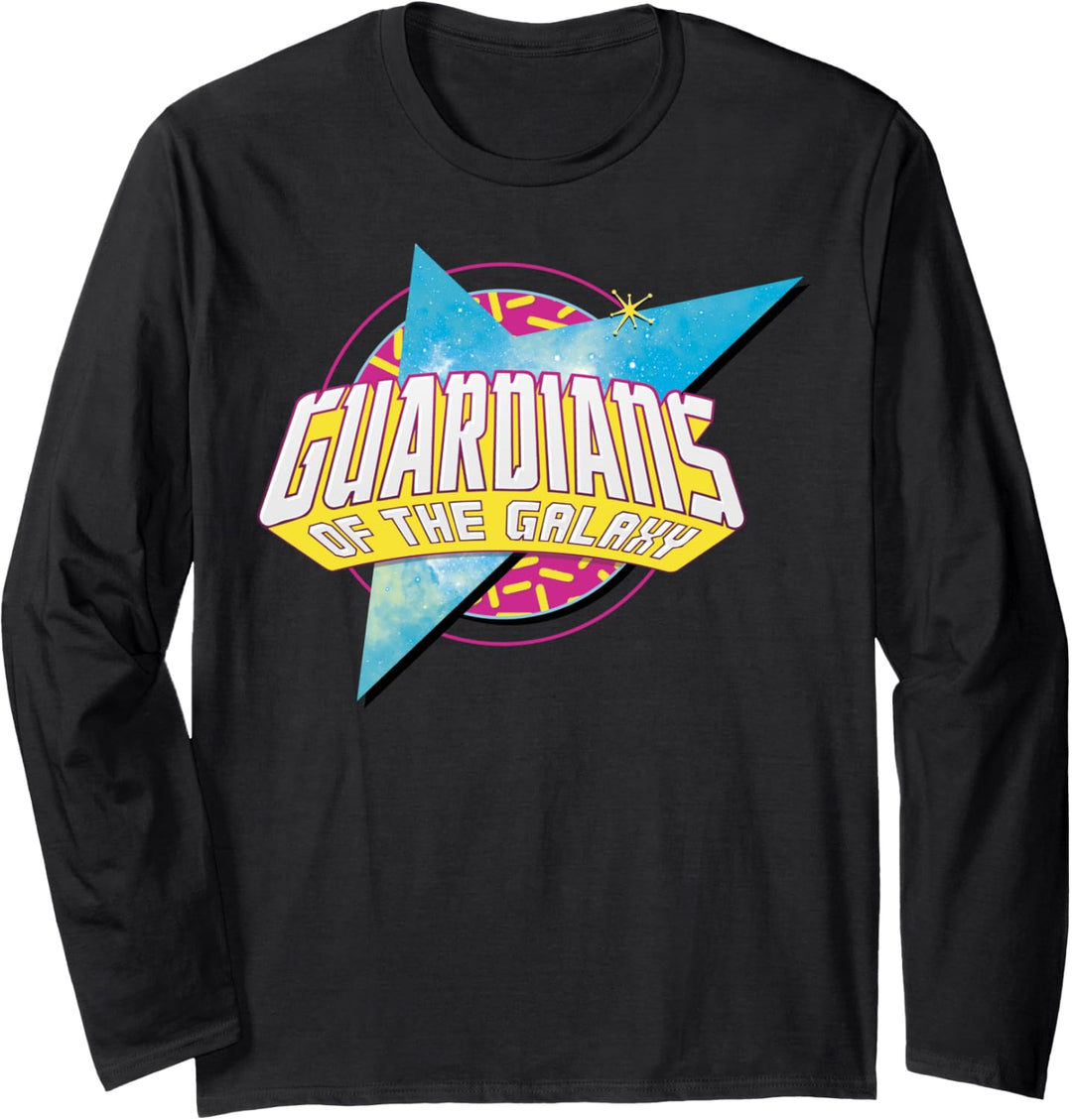 Marvel Guardians Of The Galaxy Retro Abstract Logo Langarmshirt