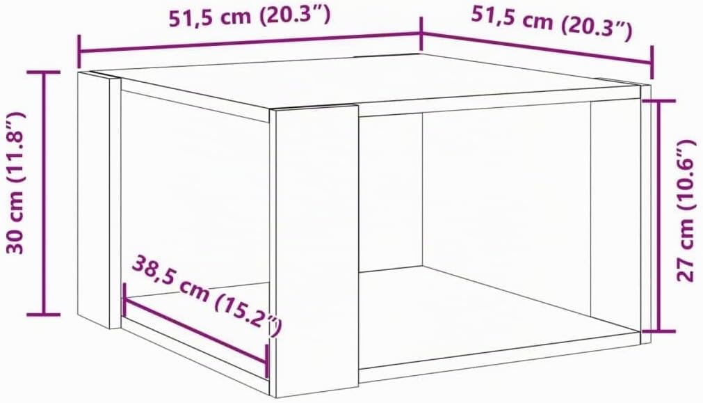 vidaXL Couchtisch, Beistelltisch mit Stauraum, Kaffeetisch Sofatisch für Wohnzimmer, Teetisch Tisch