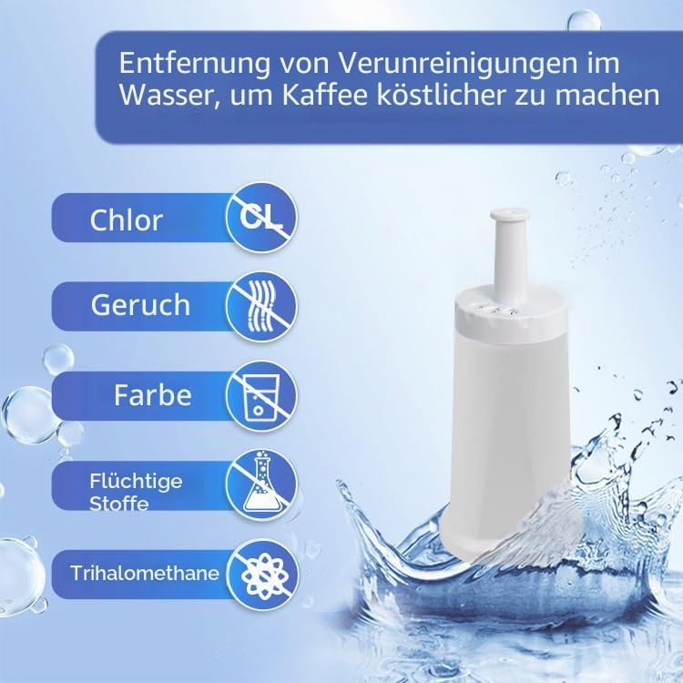 BES008 Sage Barista Express Wasserfilter 6 Stück, Kompatibel Mit Sage Wasserfilter Ersatz für SES008