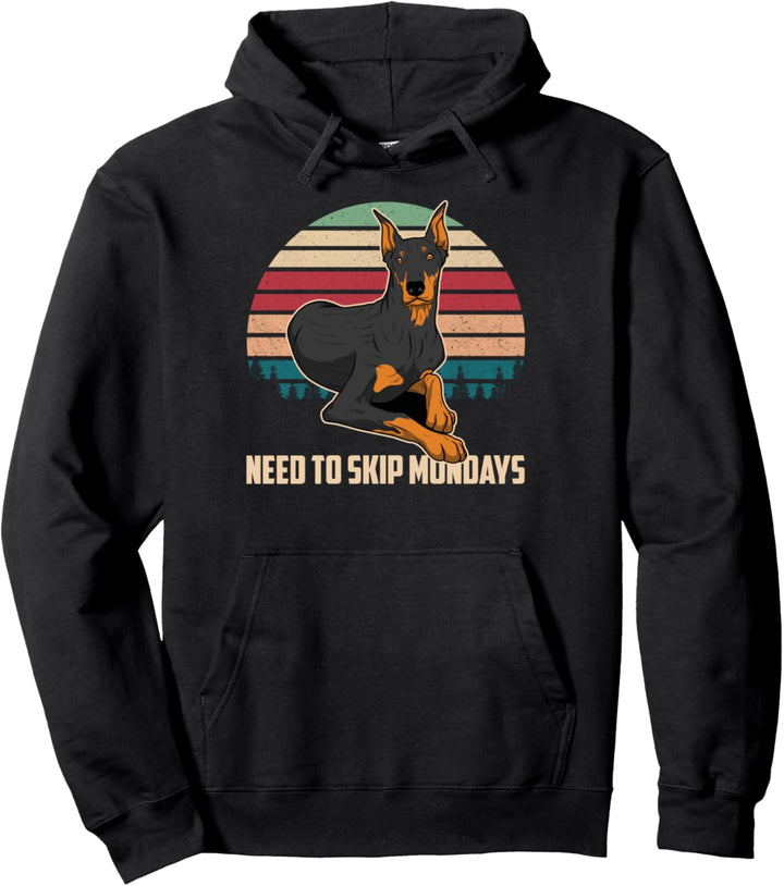 Dobermann Vintage Pullover Hoodie